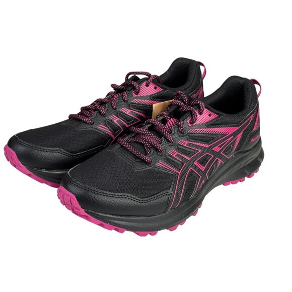Asics Trail Scout 2 Womens 9 Black Pink Running Sneakers Athletic 1012B039 New - Picture 3 of 12